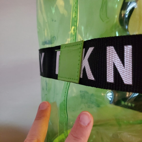 DKNY Donna Karan NY Lime Green Clear Duffle Bag 💚 - Picture 10 of 11